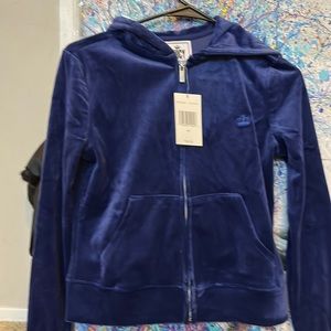 Women zip up juicy couture, running jacket velour